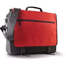 Uniszex táska Kimood KI0412 Document Bag With Front Flap -Egy méret, Black/Light Grey