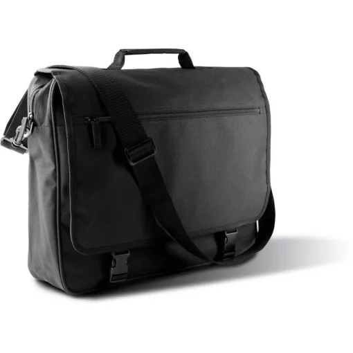 Uniszex táska Kimood KI0412 Document Bag With Front Flap -Egy méret, Black/Navy