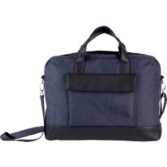   Uniszex táska Kimood KI0429 Business Laptop Bag -Egy méret, Graphite Blue Heather