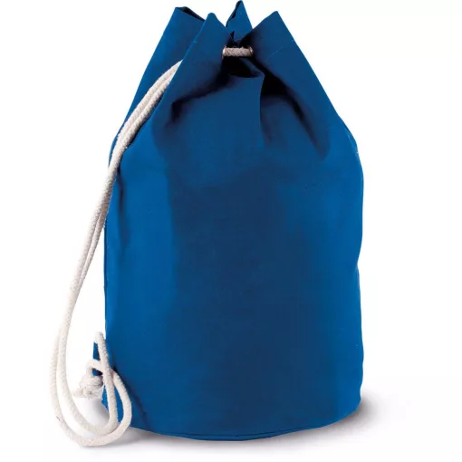 Uniszex táska Kimood KI0629 Cotton Sailor-Style Bag With Drawstring -Egy méret, Black