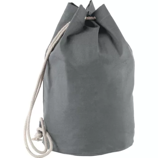 Uniszex táska Kimood KI0629 Cotton Sailor-Style Bag With Drawstring -Egy méret, Grey