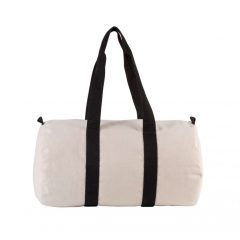   Uniszex táska Kimood KI0632 Cotton Canvas Hold-All Bag -Egy méret, Natural/Black