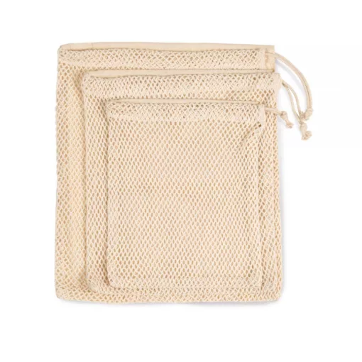 Uniszex táska Kimood KI0734 Mesh Bag With Drawstring Carry Handle -L, Natural