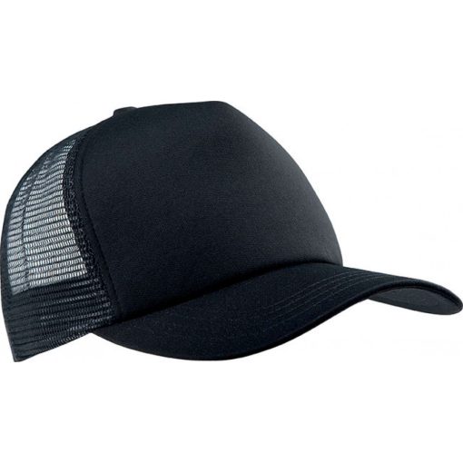 Uniszex sapka K-UP KP111 Trucker Mesh Cap - 5 panels -Egy méret, Black