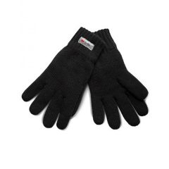 Uniszex sapka K-UP KP426 Thinsulate Knitted Gloves -S/M, Black