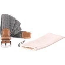 Uniszex K-UP KP805 Braided Elasticated Belt -Egy méret, Mid Grey/Navy