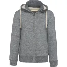 Férfi pulóver Kariban KV2312 vintage Sherpa-Lined Fleece Jacket -S, Slub Grey Heather