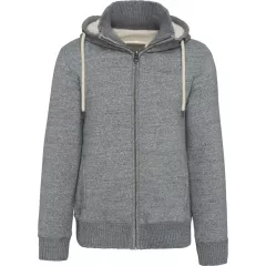   Férfi pulóver Kariban KV2312 vintage Sherpa-Lined Fleece Jacket -S, Slub Grey Heather
