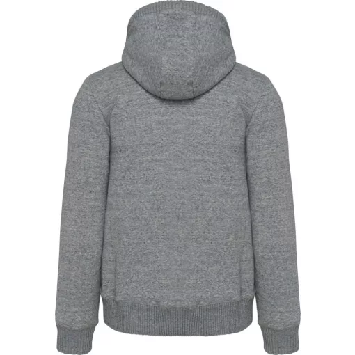 Férfi pulóver Kariban KV2312 vintage Sherpa-Lined Fleece Jacket -S, Slub Grey Heather