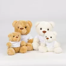 Uniszex póló Mumbles MM030 Bear In A T-Shirt -M, Brown