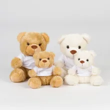 Uniszex póló Mumbles MM030 Bear In A T-Shirt -S, Brown