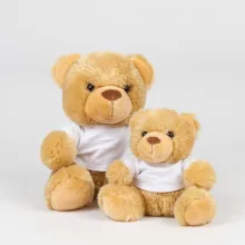 Uniszex póló Mumbles MM030 Bear In A T-Shirt -S, Brown