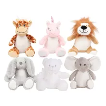 Uniszex plüss játék Mumbles MM060 printme Mini -Egy méret, Bunny White