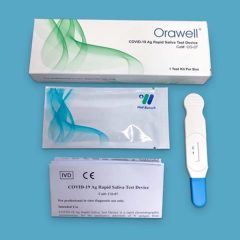   Nyalókás egylépéses COVID-19 antigén gyorsteszt Well Biotech Orawell – 1 db tesztkészlet (nyálból)