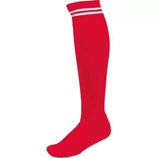 Uniszex zokni Proact PA015 Striped Sports Socks -27/30, Sporty Red/White