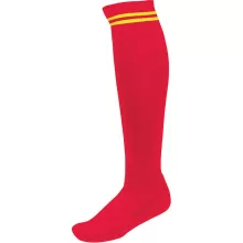 Uniszex zokni Proact PA015 Striped Sports Socks -43/46, Sporty Red/Sporty Yellow