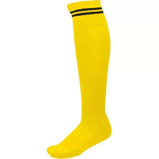 Uniszex zokni Proact PA015 Striped Sports Socks -43/46, Sporty Yellow/Dark Royal Blue