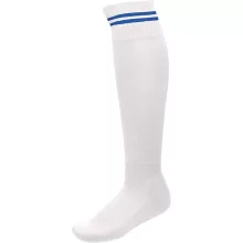 Uniszex zokni Proact PA015 Striped Sports Socks -47/50, White/Dark Royal Blue