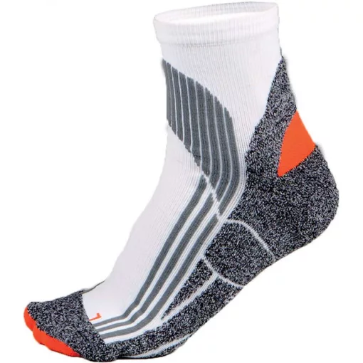 Uniszex zokni Proact PA035 Technical Sports Socks -43/46, White/Grey/Orange