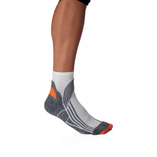 Uniszex zokni Proact PA035 Technical Sports Socks -43/46, White/Grey/Orange