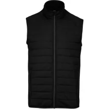 Uniszex kabát Proact PA235 Dual-Fabric Sleeveless Sports Jacket -XL, Black/Black