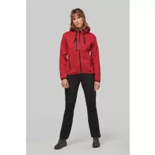 Női kabát Proact PA366 Ladies’ Heather Hooded Jacket -M, Dark Grey Melange