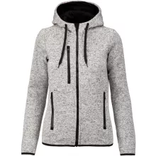 Női kabát Proact PA366 Ladies’ Heather Hooded Jacket -S, Light Grey Mélange