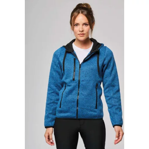 Női kabát Proact PA366 Ladies’ Heather Hooded Jacket -XL, Light Grey Mélange