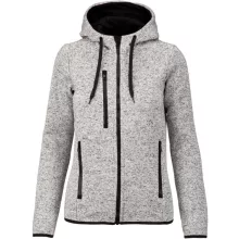Női kabát Proact PA366 Ladies’ Heather Hooded Jacket -XS, Light Grey Mélange