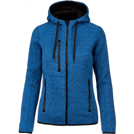Női kabát Proact PA366 Ladies’ Heather Hooded Jacket -3XL, Light Royal Blue Mélange