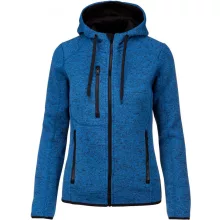 Női kabát Proact PA366 Ladies’ Heather Hooded Jacket -XS, Light Royal Blue Mélange