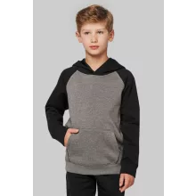 Gyerek kapucnis pulóver Proact PA370 Kids Two-Tone Hooded Sweatshirt -10/12, Grey Heat