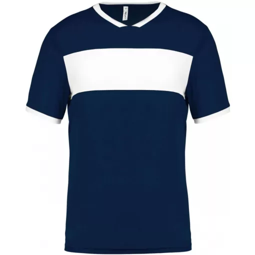 Férfi póló Proact PA4000 Adults Short-Sleeved Jersey -2XL, Sporty Navy/White