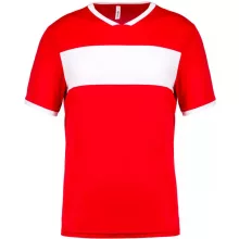 Gyerek póló Proact PA4001 Kids Short Sleeve Jersey -8/10, Sporty Red/White