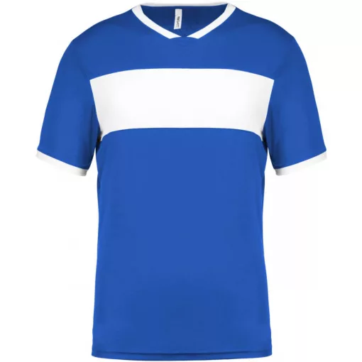Gyerek póló Proact PA4001 Kids Short Sleeve Jersey -8/10, Sporty Royal Blue/White
