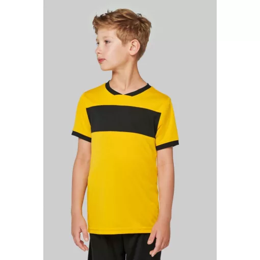 Gyerek póló Proact PA4001 Kids Short Sleeve Jersey -6/8, White/Black