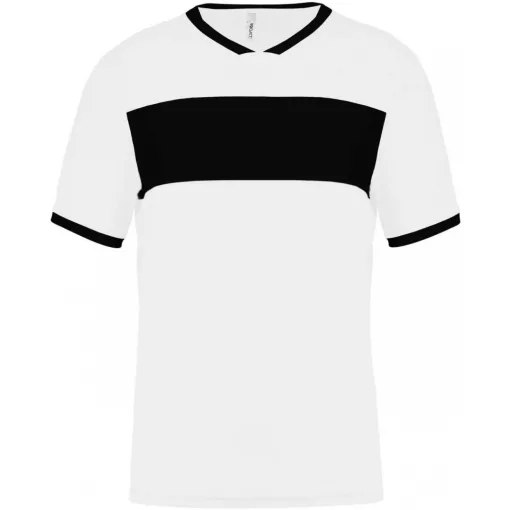 Gyerek póló Proact PA4001 Kids Short Sleeve Jersey -6/8, White/Black