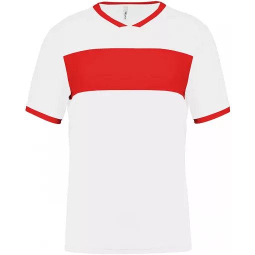 Gyerek póló Proact PA4001 Kids Short Sleeve Jersey -8/10, White/Black