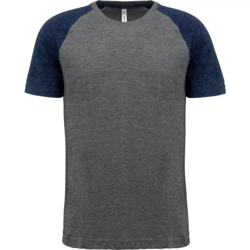 Uniszex póló Proact PA4010 Adult Triblend Two-Tone Sports Short-Sleeved T-Shirt -S, Gr