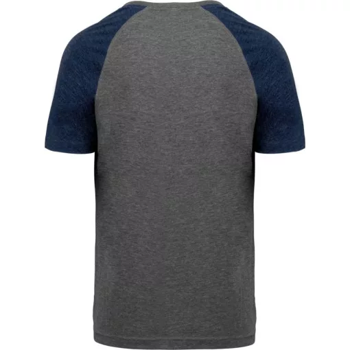 Uniszex póló Proact PA4010 Adult Triblend Two-Tone Sports Short-Sleeved T-Shirt -XL, G