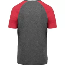 Uniszex póló Proact PA4010 Adult Triblend Two-Tone Sports Short-Sleeved T-Shirt -2XL, 