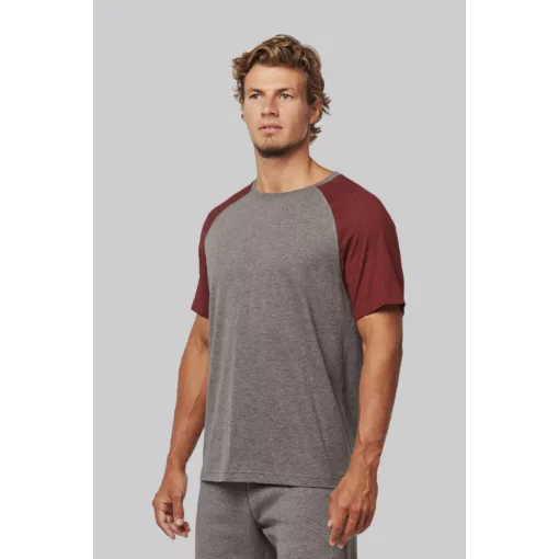 Uniszex póló Proact PA4010 Adult Triblend Two-Tone Sports Short-Sleeved T-Shirt -M, Gr