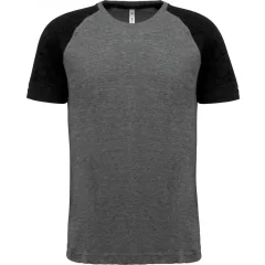 Uniszex póló Proact PA4010 Adult Triblend Two-Tone Sports Short-Sleeved T-Shirt -S, Gr