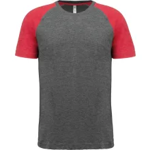 Uniszex póló Proact PA4010 Adult Triblend Two-Tone Sports Short-Sleeved T-Shirt -XL, G