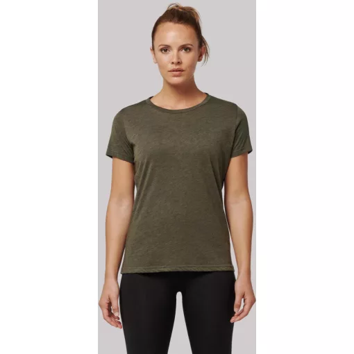 Női póló Proact PA4021 Ladies Triblend Round neck Sports T-Shirt -XL, Dark Grey Heathe