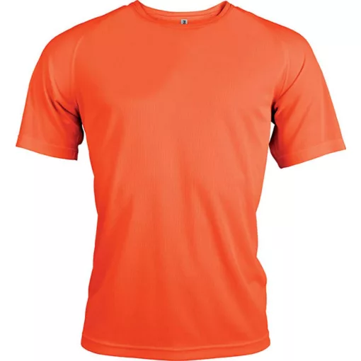 Férfi póló Proact PA438 Men S Short-Sleeved Sports T-Shirt -XS, Fluorescent Orange