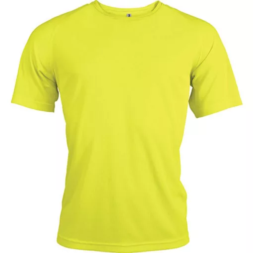 Férfi póló Proact PA438 Men S Short-Sleeved Sports T-Shirt -XS, Fluorescent Yellow
