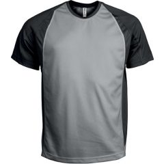   Férfi póló Proact PA467 Two-Tone Short-Sleeved T-Shirt -L, Fine Grey/Black