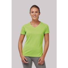   Női póló Proact PA477 Ladies’ v-neck Short Sleeve Sports T-Shirt -L, Fine Grey