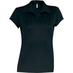 Női galléros póló Proact PA483 Ladies Short-Sleeved polo Shirt -S, Black